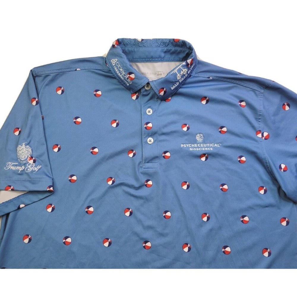 Tour Issue Benny Taylor Men Trump Golf Bioscience Polo Shirt Large Beach Balls